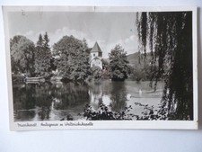Ansichtskarte Murrhardt Anlagensee mit Walterichskapelle 1950