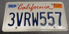 USA-Nummernschild - Autokennzeichen - License Plate - California - 1998 - Top!