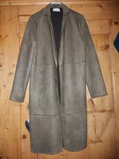 Zara Mantel Velourleder Fake Gr. 40 Grün Mega!
