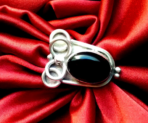 Design ring silber - 925, onyx