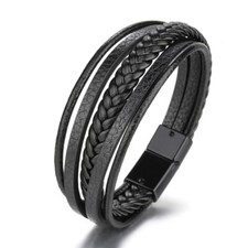 Herren Leder Armband Armreif