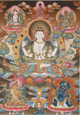 Thangka nepal weiße tara - thangka,