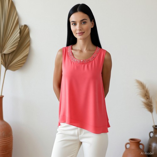 Glam cocktail bluse rosa - glam,