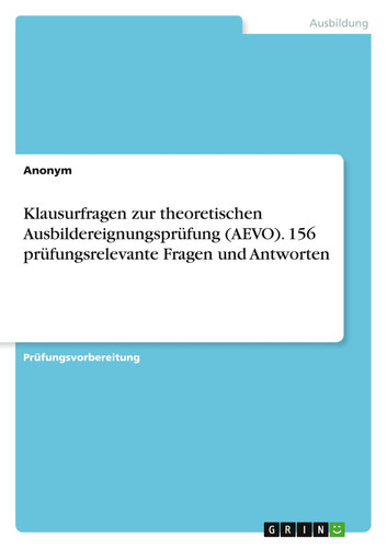 Anonym klausurfragen zur - |,