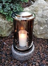 Edelstahl  Grablaterne mit