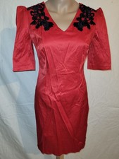 schickes Abendkleid, Ballkleid orsay 36 rot Puffärmel