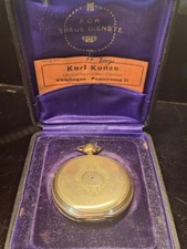 Taschenuhr Alpina Hütte Völklingen 1895-1920 Für Treue Dienste Etui Stahlwerke