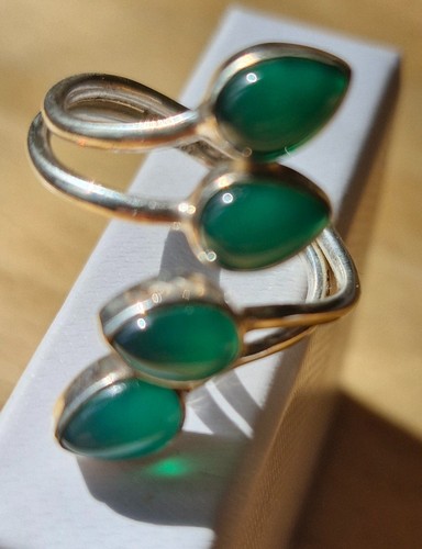 925 silber ring grüner - silber,