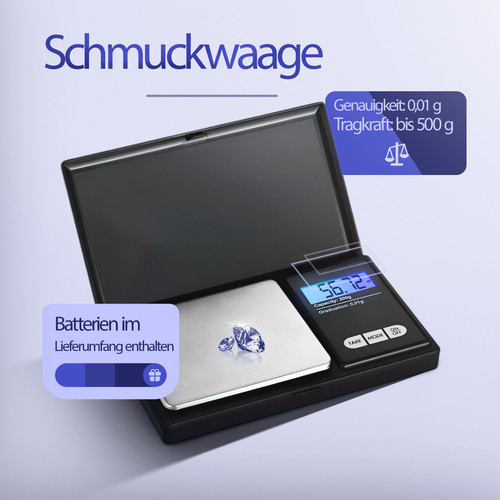 Digitale feinwaage 500g - digitale, 500g/0,01g