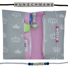 XL Windeltasche mit Name Wickeltasche Mädchen Geburt Baby Taufe Krone Prinzessin