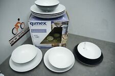 Gimex Geschirrset Classic Line Schwarz/Weiß Camping B-Ware RETOURE UVP  114,99€