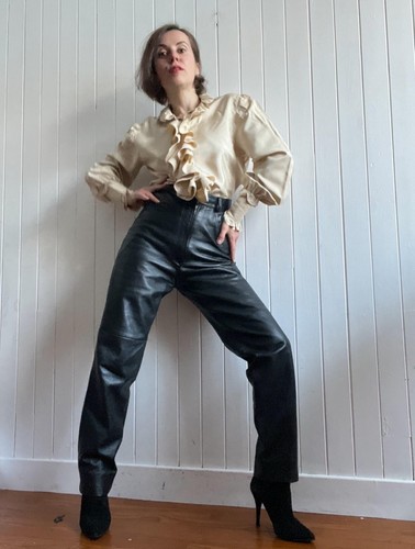 Vintage schwarze lederhose - vintage,