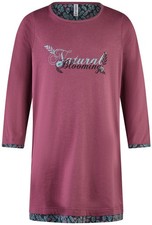Mädchen Sleepshirt Nachthemd COMTESSA Langarm Jersey 100% Baumwolle plum Gr.152