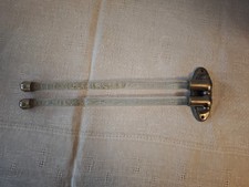 Alter Handtuchhalter Doppel Handtuchstange Chrom / Glas - Art Deco -Bauhaus