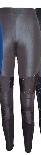 Damen leggings lederoptik - damen,