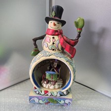 Disney Schaufenster Kollektion Mickey Maus Schneemann Spieldose No Kiste (Bitte