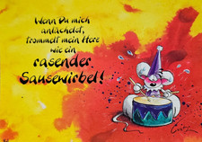 Diddl Postkarte - Nr. 93 - Depesche - Wenn du mich anlächelst - Spruch - Liebe