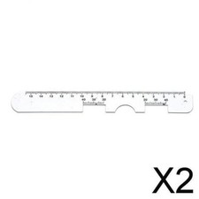 2xEdelstahl PD Lineal Pupille Entfernungsmesser Auge Augenwerkzeug weiß