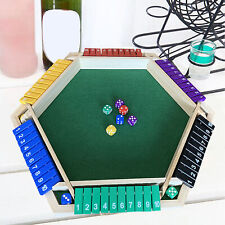 Verbesserte 1-6 Spieler Shut The Box Würfel Spiel Holz Bord Tisch Math