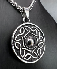 Wikinger Krieger Schutz Schild Anhänger Edelstahl Kette Herren Schmuck Biker 236