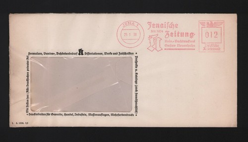 Jena briefumschlag 1938 - jena,,