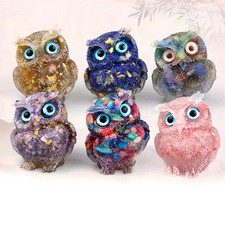 Kristall Eule Vogel Figur Harz