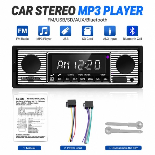 Retro autoradio bluetooth - retro,