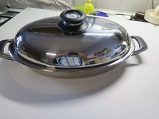 AMC  Ovaler Bräter 38 cm, 3,5 l mit Hochraumdeckel und Audiotherm