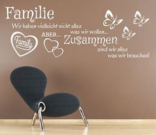 Wandtattoo Sprüche Familie Wir haben Aber zusammen Wohnzimmer Wandaufkleber