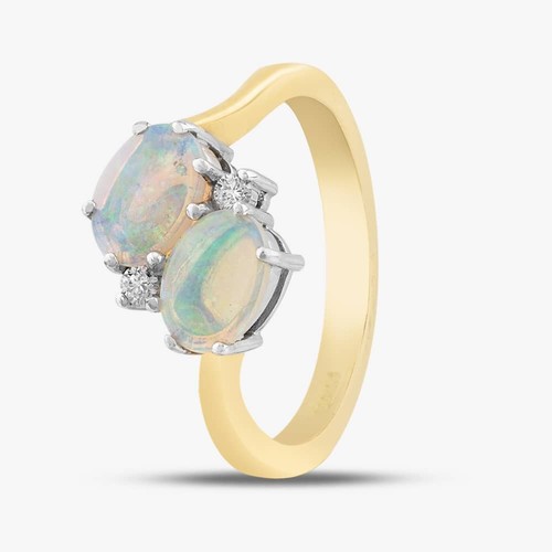 Gelbgold ovaler opal - 18, &