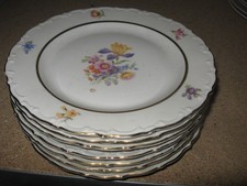 7 Kuchenteller Kahla geblümt