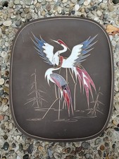 XL Wandteller Kiechle 700 Keramik Motiv Fischreiher  Rarität 50er TOP wie Ruscha