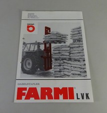 Prospektblatt / Broschüre FARMI Hubmast / Gabelstapler LVK 10 / 15 / 20