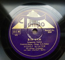 0043/ HORST WINTER- Mein kleiner Teddybär- Bim Bam-FOXTROTT-78rpm Schellack