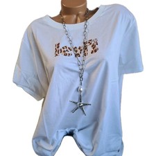 Levi`s Shirt Kurzarm Damen weiß beige Logo Gr. M bis 3XL Kurzarmshirt (2 514)