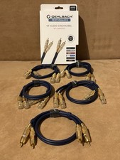 Oehlbach NF 1 Master Cinchkabel 0,5m blau HiFi 24 Karat vergoldet OFC Kupfer