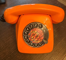 Telefon Wählscheibe orange Vintage Post FeTAp 611-2