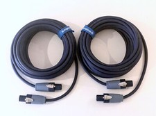 12m PA Kabel Boxen Kabel Speakon kompatibel 2 St. je 12m  inkl. Klett dunkelblau