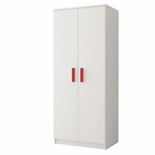 Kleiderschrank mit Kleiderstange Schrank Drehtüren Kinderzimmer Modern Jonas 06