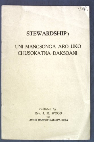 Stewardship uni mangsonga aro - mangsonga,