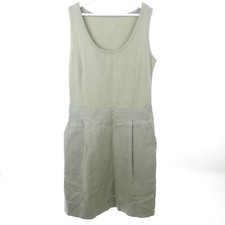 OUI Kleid Dress A Linie Grün Leinen Gr. 40