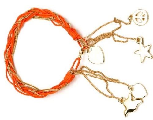 Hip armband leder - armband, orange