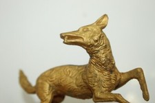 N11)  Bronze Zierelement Hund Figur für Portaluhr Kaminuhr um 1900 Frankreich