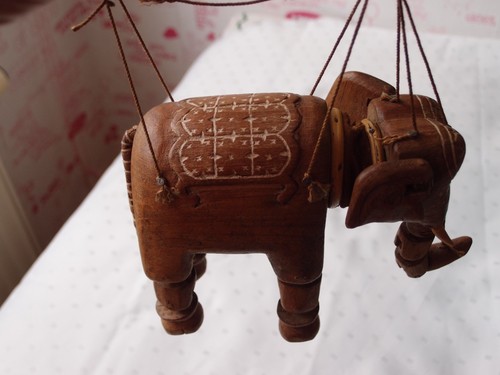 Elefant marionette holz - elefant,,