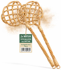 2x Rattan Teppichklopfer