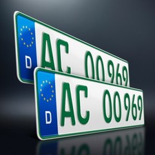 2 Grüne Kennzeichen | Sport & Pferde Anhänger | Traktor | Folgekennzeichen 