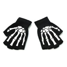 Fingerlose Handschuhe Skelett Cosplay Style Unisex Mehrfarbig