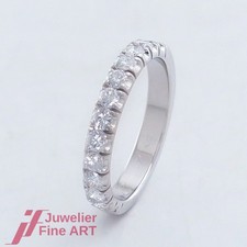 Brillant-Halb-Memoire-Ring -13 Brillanten (Diamant) ges. ca. 0,68ct - 18K/750 WG