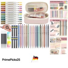 Schulsachen Set Rosa mit Mäppchen 44 Stück Schulbedarf für Teenager Kinder