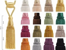 Quaste 16cm mit Kordel 50cm Raffhalter Troddel Gardinen Vorhänge 15 Farben